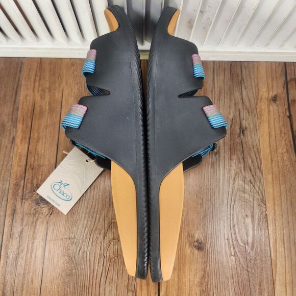 Chaco Chillos Slides Sandals Mens Sz 14 Rising Teal Colorful Beach Fun JCH108717 - Picture 6 of 12